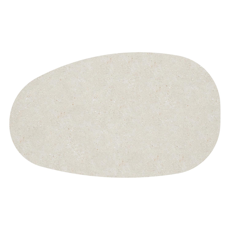 Table de basse Donato - Organo organique en teck teak et céramique pleine Shilin - Lg. 151 x Lrg. 90 x Haut. 25 cm