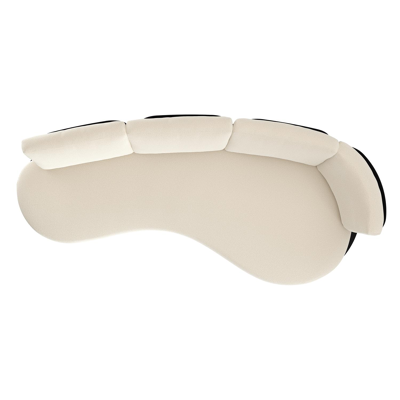 Donato loungebank in zwart aluminium met althea off white all weather cosytica kussen