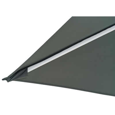 Avola zweefparasol met tiltfunctie in wit aluminium met grijs weather+ softtouch parasoldoek - L1: 300 x L2: 300 cm (met voet)