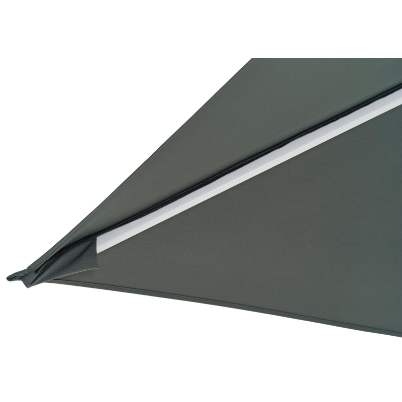 Avola zweefparasol met tiltfunctie in wit aluminium met grijs weather+ softtouch parasoldoek - L1 200 x L2 300 cm (zonder voet)