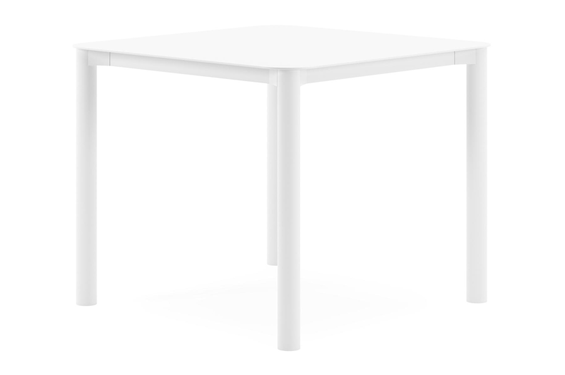 Orso tuintafel afgerond vierkant in wit aluminium - L 90 x B 90 x H 75 cm