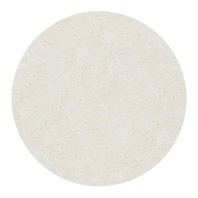 Fano low dining loungetafel rond in beige aluminium en volkeramiek Shilin - Dia. 85 x H 55 cm