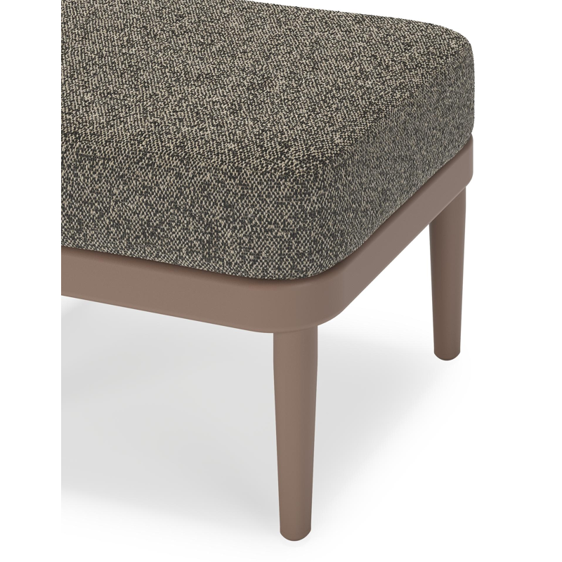 Orso poef in taupe aluminium met Marbella Tunder all weather cosytica kussen