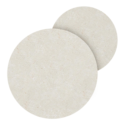 Lacrima loungetafels in zwart aluminium en shilin volkeramiek - Dia. 85/65 x H 35/30 cm