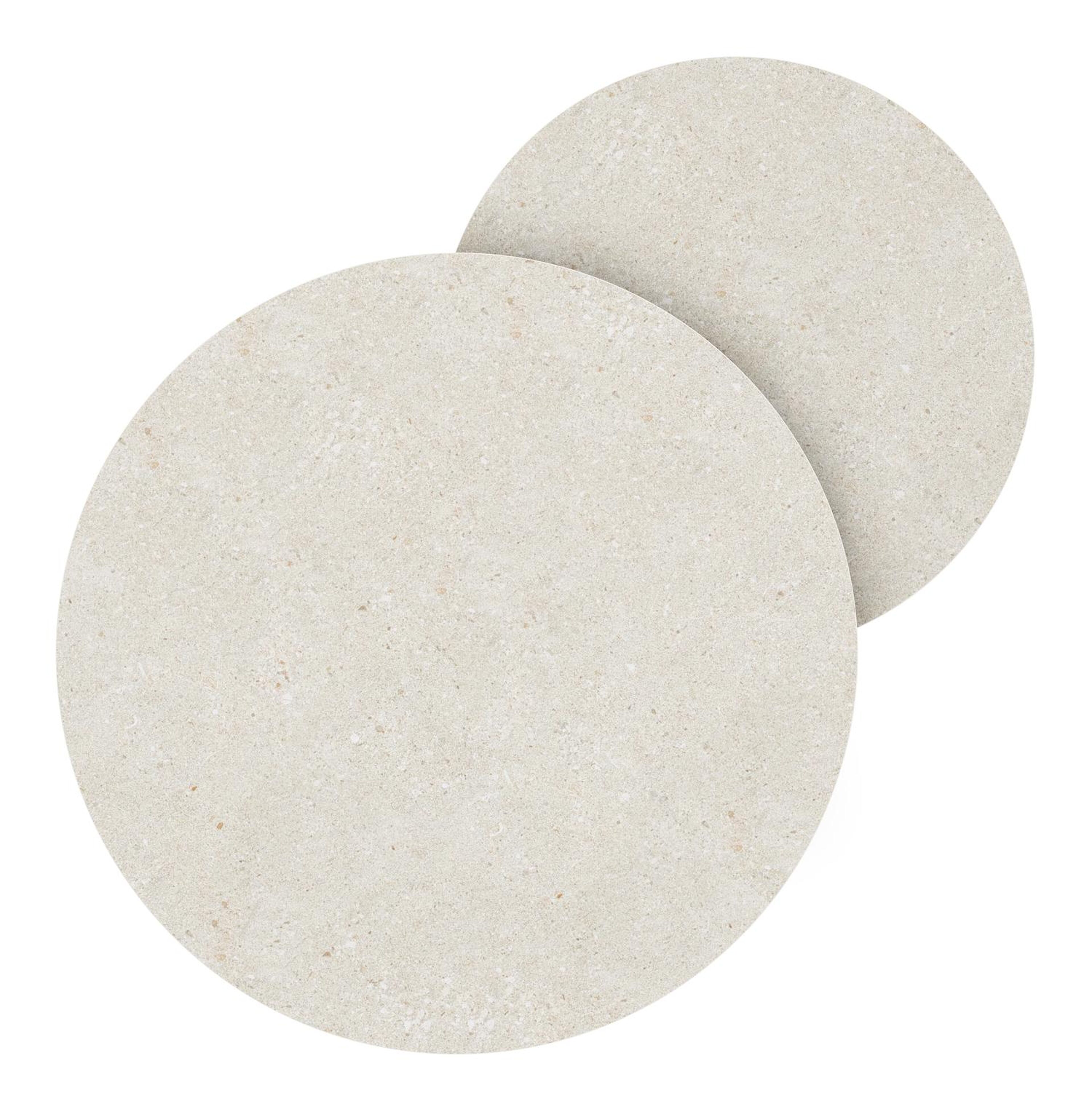 Tables basse Lacrima en aluminium noir et céramique pleine shilin - Dia. 85/65 x H 35/30 cm