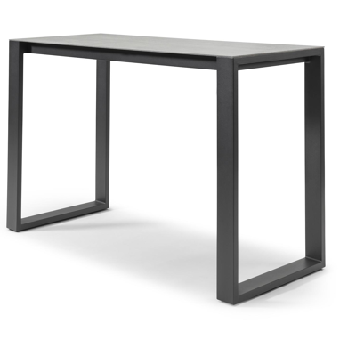 Verato bartafel in zwart aluminium en volkeramiek aspen grey - L 170 x B 70 x H 106 cm
