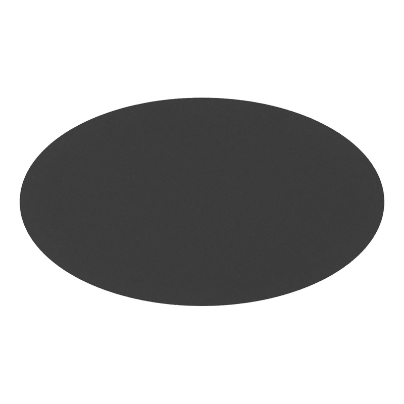 Fano tuintafel ovaal in beige aluminium en volkeramiek Nero Black - L 140 x B 80 x H 74.5 cm