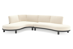 Chaise longue rechts + 2-zit organisch