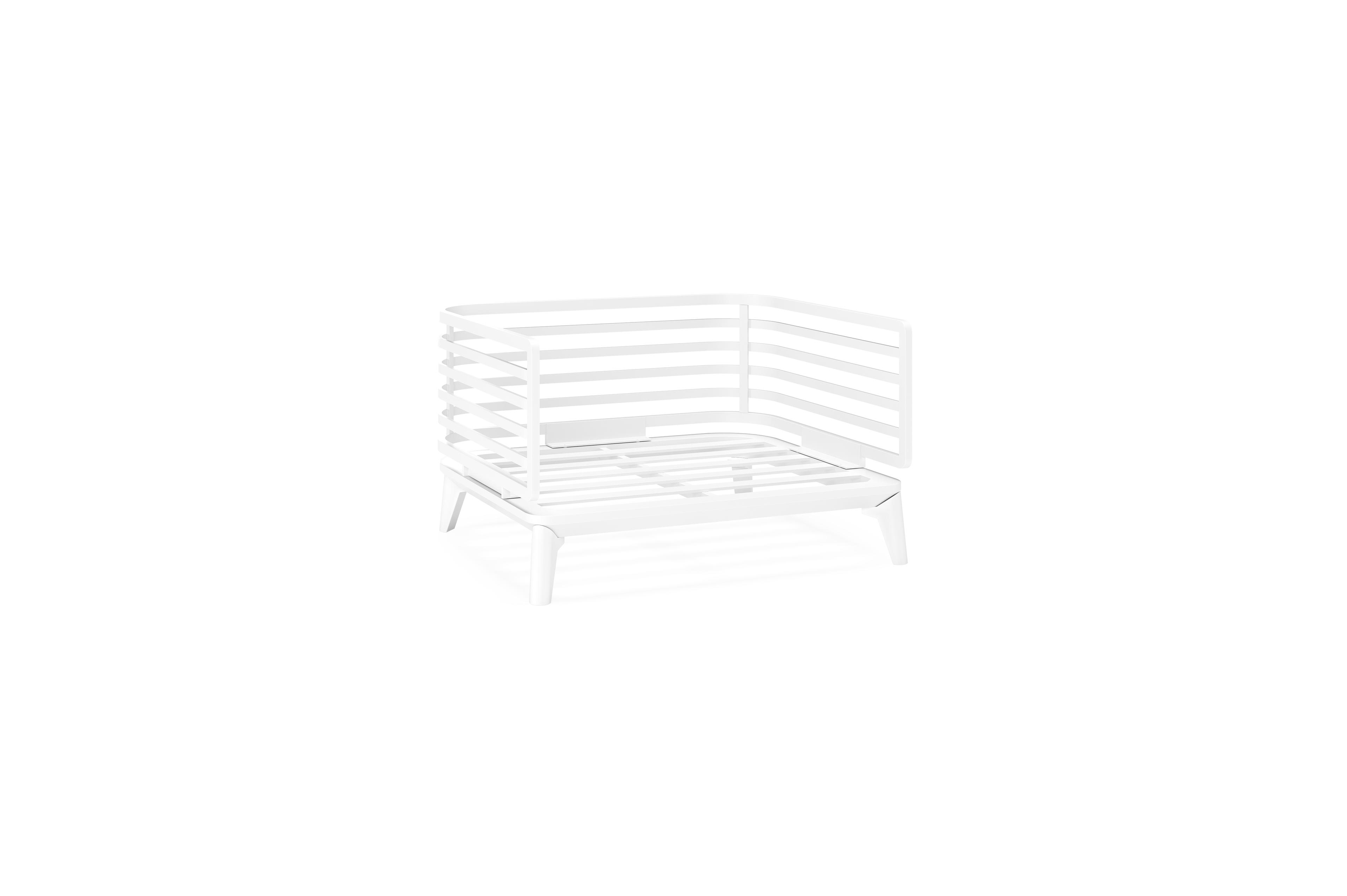 Mosa loungestoel in wit aluminium met rustic weather+ softtouch kussens