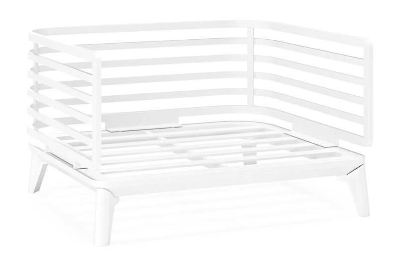 Mosa loungestoel in wit aluminium met rustic weather+ softtouch kussens