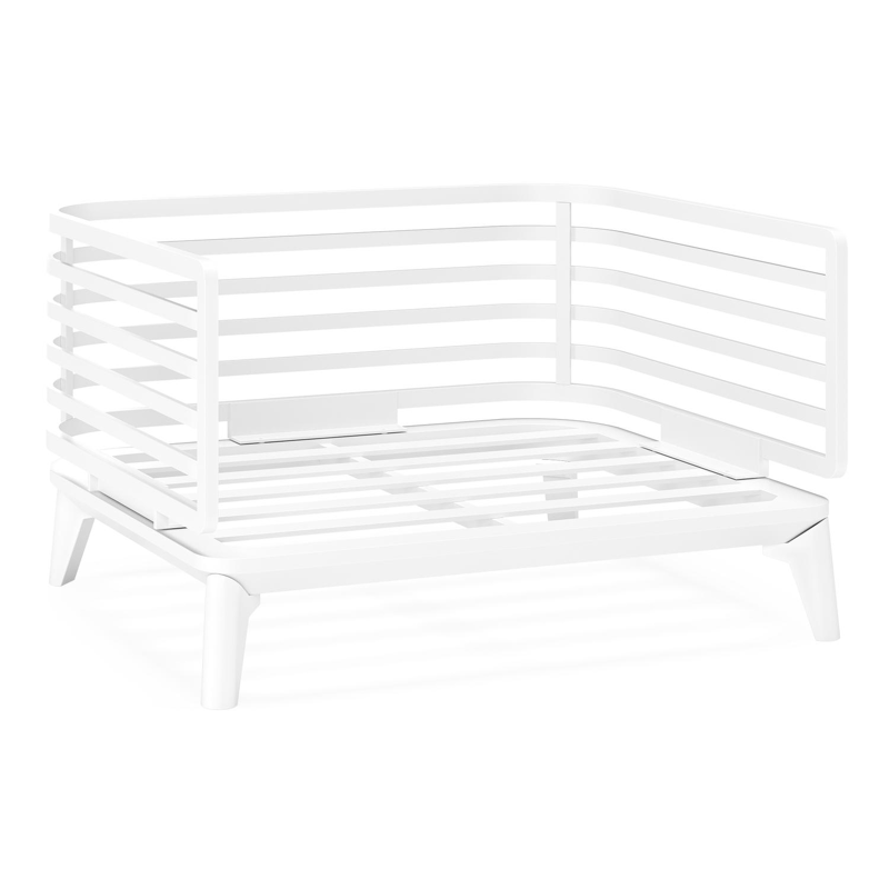 Mosa loungestoel in wit aluminium met rustic weather+ softtouch kussens