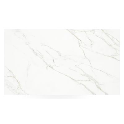 Cirello pop-up loungetafel rechthoekig in zwart aluminium en volkeramiek Calacatta - L 140 x B 80 x H 71 cm