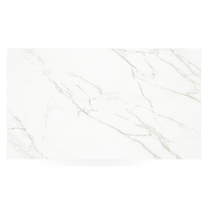 Cirello pop-up loungetafel rechthoekig in zwart aluminium en volkeramiek Calacatta - L 140 x B 80 x H 71 cm