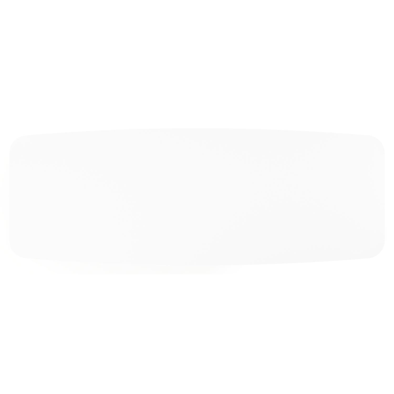 Lacrima tuintafel bootvorm in beige aluminium en volkeramiek Arctic White - L 315 x B 115 x H 73 cm