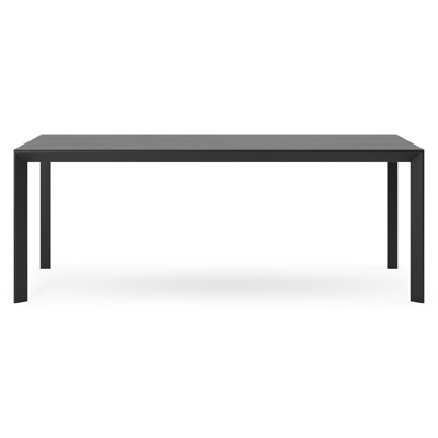 Table de jardin Malito en aluminium noir et céramique pleine basalt black - Lg 200 x Larg. 100 x H 75 cm