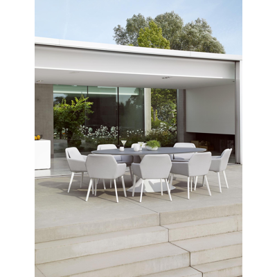 Altera tuinstoel wit-grijs - aluminium en textilene