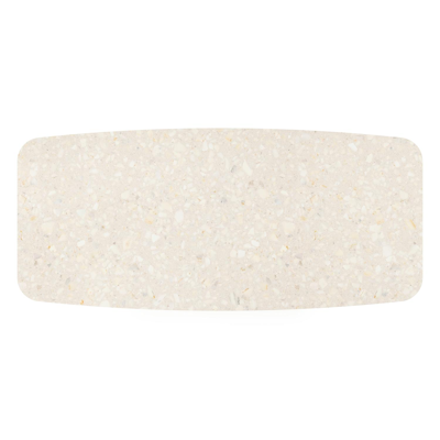 Orso tuintafel bootvorm in wit aluminium en volkeramiek retrostone - L 255 x B 115 x H 75 cm