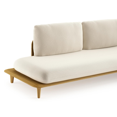 Bomero loungehoek in teak met althea off white all weather cosytica kussen