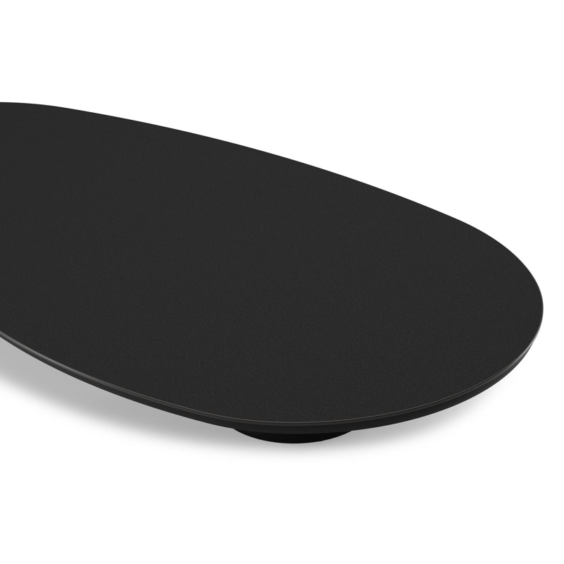 Amico loungetafel organisch in zwart aluminium en volkeramiek Nero Black - L 170 x B 91 x H 25 cm