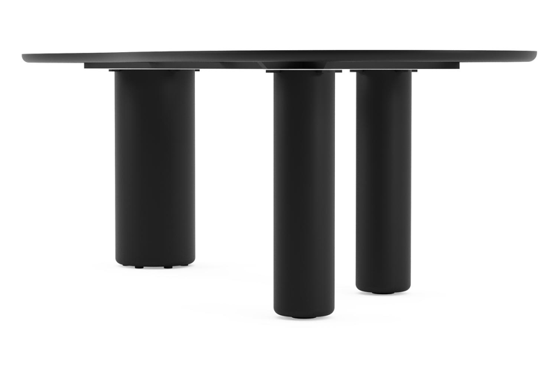 Amico tuintafel organisch in zwart aluminium en volkeramiek Taj Mahal - L 240 x B 110 x H 73.5 cm