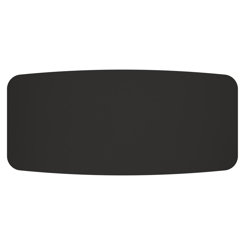 Pamplona bootvormige tuinset in zwart aluminium en sintered stone notte minerale met 6 Matera tuinstoelen