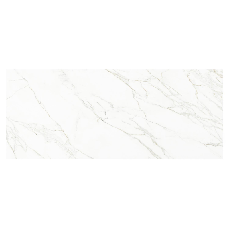 Como tuintafel in zwart aluminium en volkeramiek Calacatta - L 240 x B 100 x H 75 cm