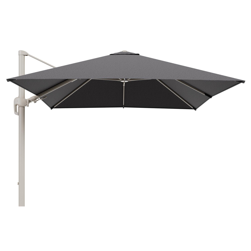 Rufina zweefparasol tiltfunctie in beige aluminium en parasoldoek in All Weather Solica Firenze Tunder  - L1 300 x L2 300 cm (zonder voet) (zonder voet)