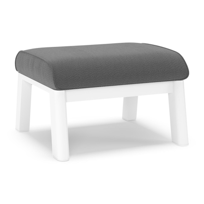 Cirello poef in wit aluminium met lopi shadow all weather sunbrella® luxe kussen