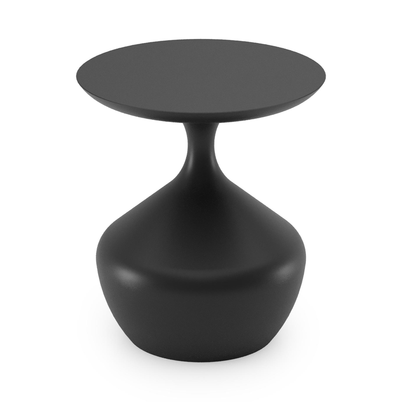 Bomero bijzettafel in zwart aluminium - Dia. 48 x H 50 cm