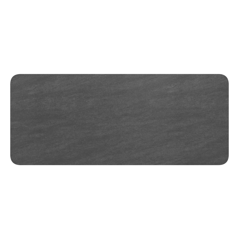 Orso tuintafel rechthoekig afgerond in zwart aluminium en volkeramiek basalt black - L 240 x B 100 x H 73.5 cm