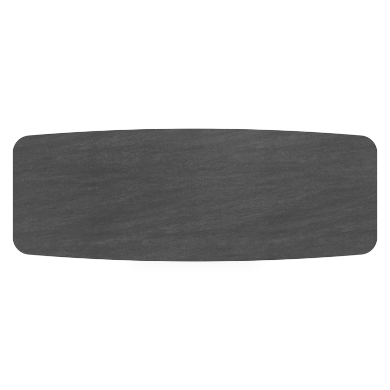 Donato tuintafel in zwart aluminium en volkeramiek basalt black - L 315 x B 115 x H 74 cm