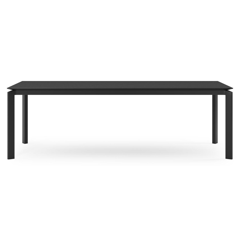 Cirello tuintafel in zwart aluminium en volkeramiek nero black - L 240 x B 100 x H 75 cm