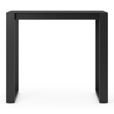 Verato bartafel in zwart aluminium en volkeramiek nero black - L 120 x B 70 x H 106 cm
