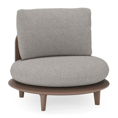 Bomero loungestoel in taupe aluminium met tundra charcoal all weather sunbrella® luxe kussen