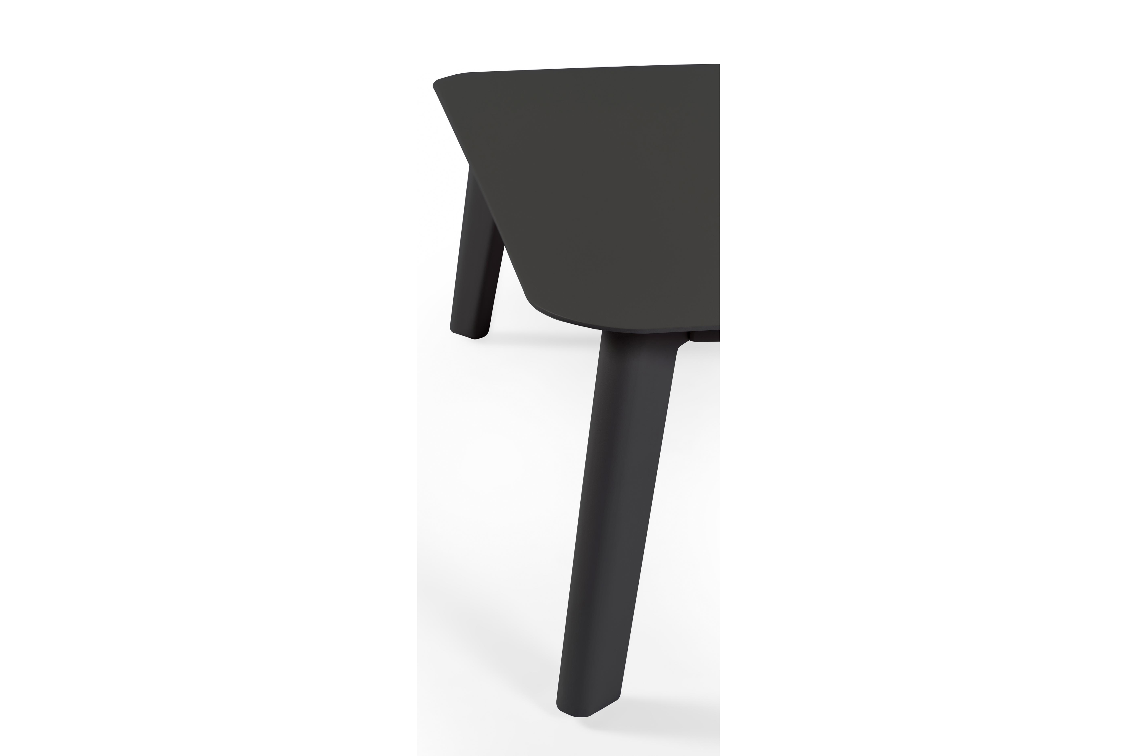 Mosa loungetafel in zwart aluminium - L 140 x B 85 x H 30 cm