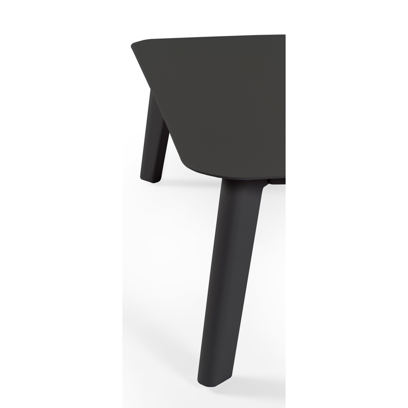 Table basse Mosa en aluminium noir - Lg 140 x larg. 85 x H 30 cm