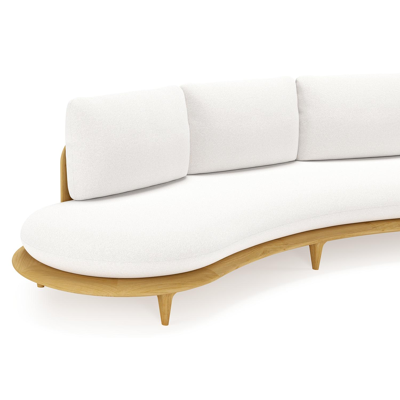 Canape de jardin Bomero en teck et coussins en all weather solica soul optik