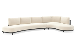 Chaise longue gauche+ 3-pl