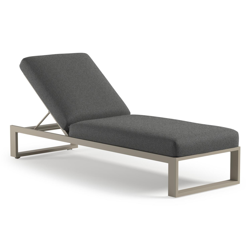 Verato verstelbaar ligbed in beige aluminium met catania black all weather cosytica