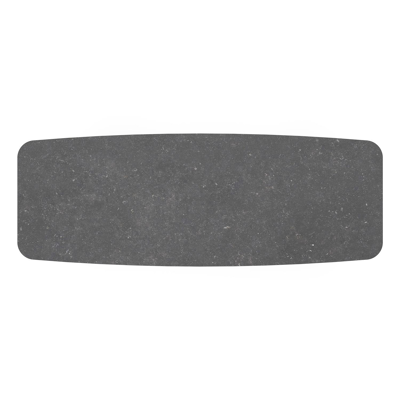 Table de jardin Donato en aluminium noir et céramique pleine pierre bleue - Lg 315 x Larg. 115 x H 74 cm