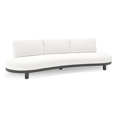 Donato loungebank in zwart aluminium met all weather solica Soul Optik kussen