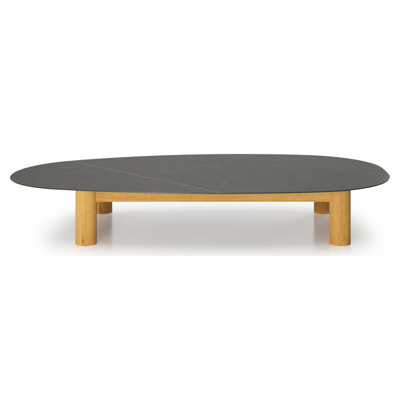 Donato - Organo loungetafel organisch in teak en volkeramiek Calatorao - L 151 x B 90 x H 25 cm