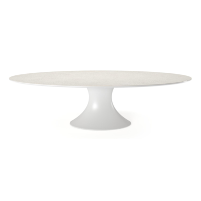 Fano tuintafel in wit aluminium en volkeramiek shilin - L 290 x B 148 x H 75 cm