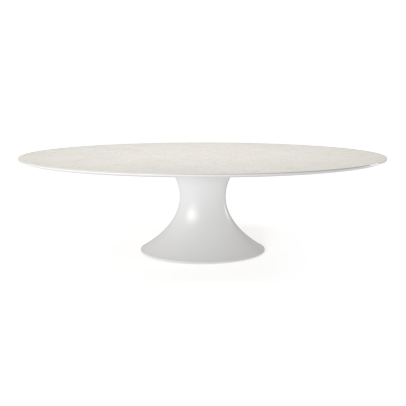 Fano tuintafel in wit aluminium en volkeramiek shilin - L 290 x B 148 x H 75 cm