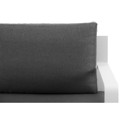 Navelli loungezetels 2 x 1-zit in wit aluminium met grijs weather+ softtouch kussen