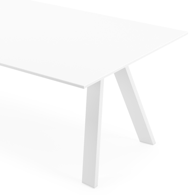 Cesano tuintafel in wit aluminium en volkeramiek arctic white - L 240 x B 100 x H 75 cm