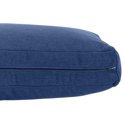 Modica loungehoek in zwart aluminium met denim weather+ softtouch kussens