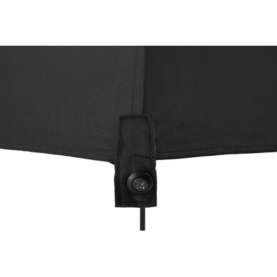 Milano staanparasol in zwart aluminium met zwart polyester parasoldoek - Dia. 270 cm (zonder voet)