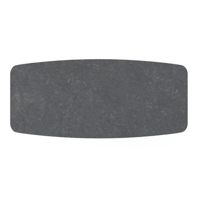 Lacrima tuintafel in zwart aluminium en volkeramiek pierre bleue - L 255 x B 115 x H 74 cm