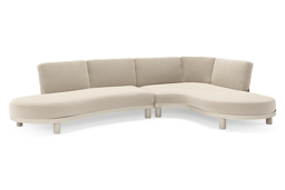 Chaise longue links + 2-zit organisch